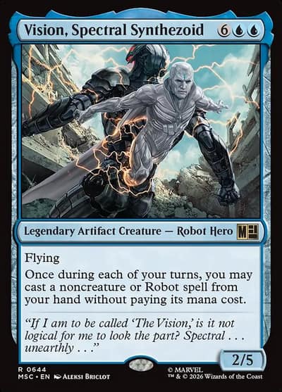 Vision, Spectral Synthezoid 644 Marvel Super Heroes Commander Magic card