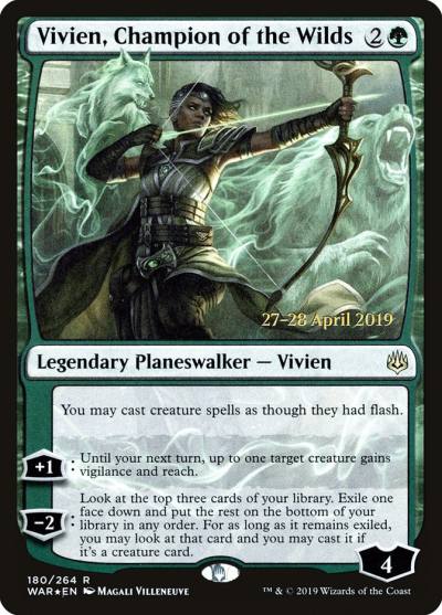 Vivien, Champion of the Wilds PWAR-180S War of the Spark Promos Magic card