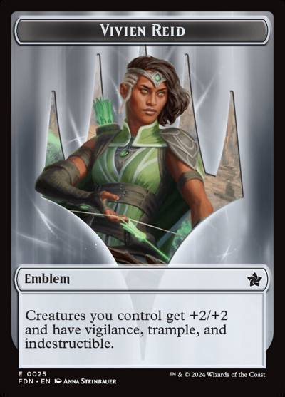 Vivien Reid Emblem TFDN-25 Foundations Tokens Magic card