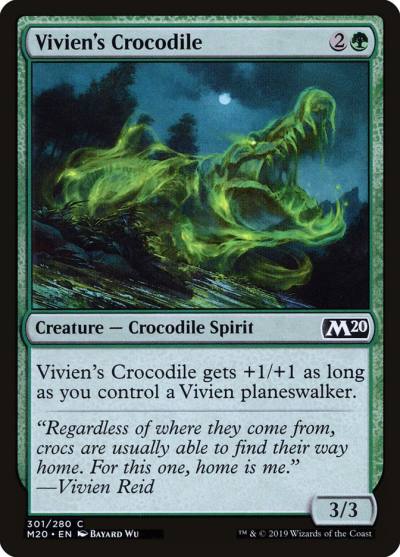 Vivien's Crocodile 301 Core Set 2020 Magic card