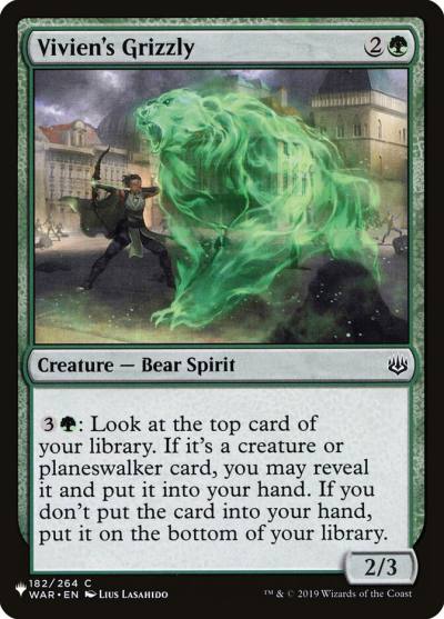 Vivien's Grizzly PLST-WAR-182 The List Magic card