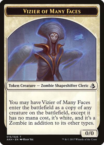 Vizier of Many Faces TAKH-15 Amonkhet Tokens Magic card
