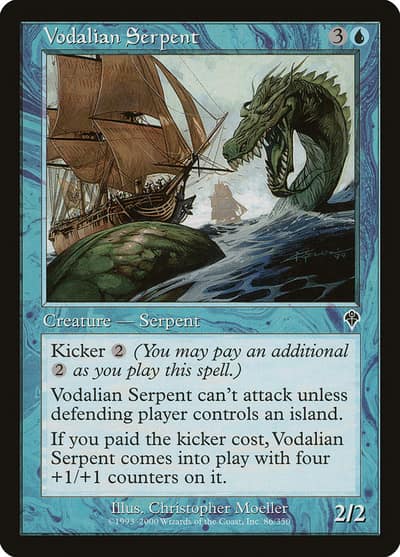 Vodalian Serpent 86 Invasion Magic card