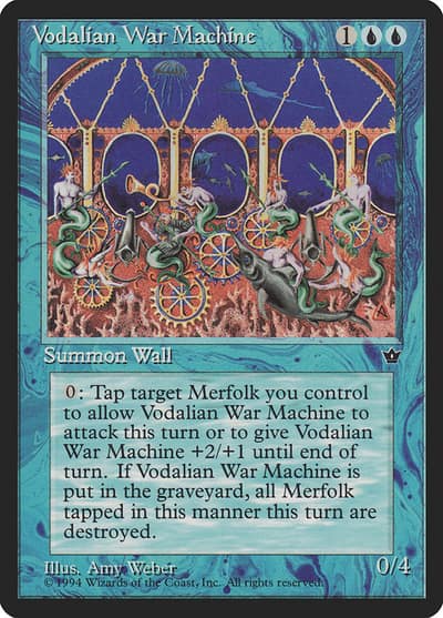 Vodalian War Machine 32 Fallen Empires Magic card