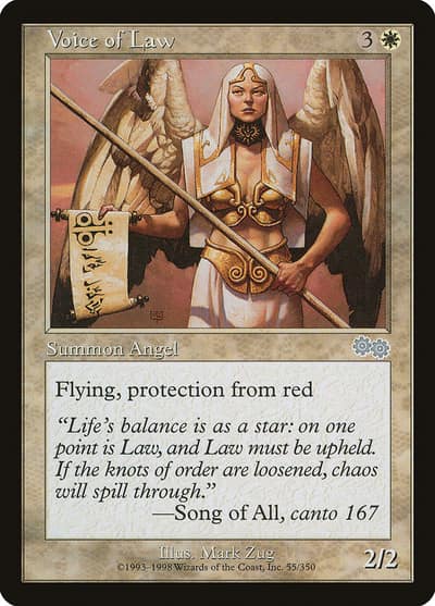 Voice of Law 55 Urza's Saga Magic card