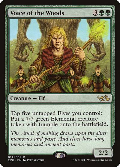 Voice of the Woods EVG-14 Duel Decks Anthology: Elves vs. Goblins Magic card