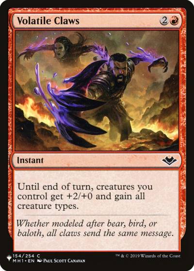 Volatile Claws PLST-MH1-154 The List Magic card