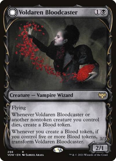 Voldaren Bloodcaster // Bloodbat Summoner VOW-298 Innistrad: Crimson Vow Magic card