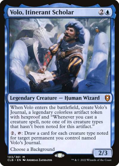 Volo, Itinerant Scholar CLB-103 Commander Legends: Battle for Baldur's Gate Magic card