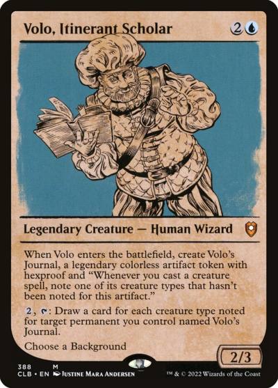 Volo, Itinerant Scholar CLB-388 Commander Legends: Battle for Baldur's Gate Magic card