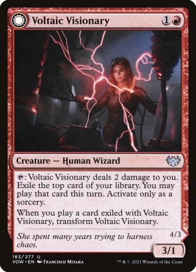 Voltaic Visionary // Volt-Charged Berserker VOW-183 Innistrad: Crimson Vow Magic card