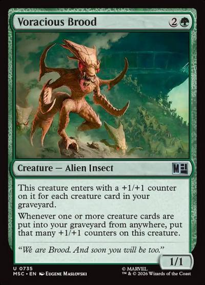 Voracious Brood MSC-735 Marvel Super Heroes Commander Magic card