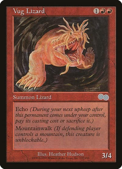 Vug Lizard USG-227 Urza's Saga Magic card