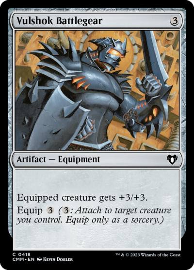 Vulshok Battlegear CMM-418 Commander Masters Magic card