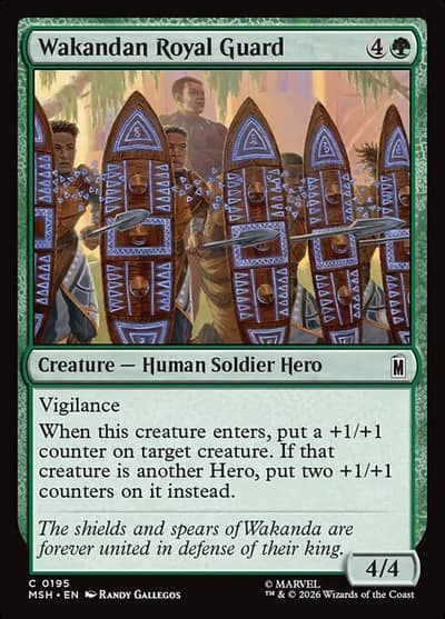 Wakandan Royal Guard 195 Marvel Super Heroes Magic card