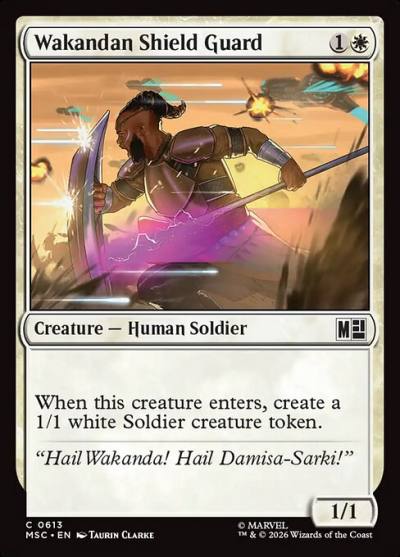 Wakandan Shield Guard MSC-613 Marvel Super Heroes Commander Magic card