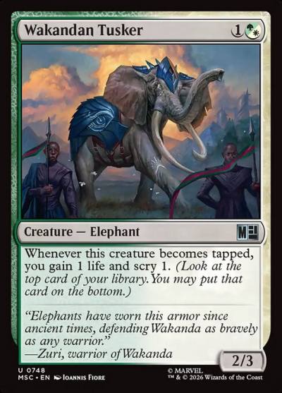 Wakandan Tusker MSC-748 Marvel Super Heroes Commander Magic card