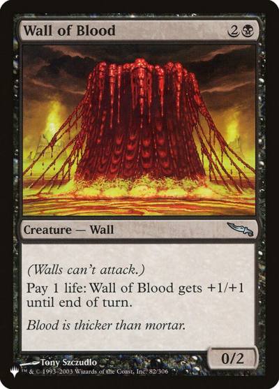 Wall of Blood PLST-MRD-82 The List Magic card