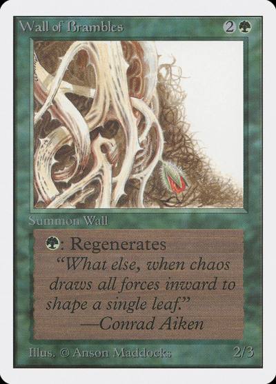 Wall of Brambles 2ED-224 Unlimited Edition Magic card