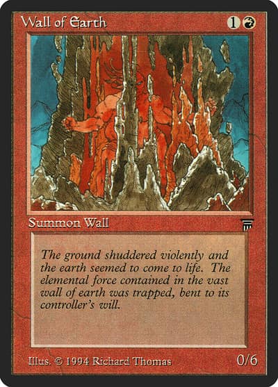 Wall of Earth 169 Legends Magic card