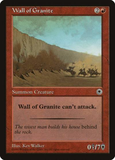 Wall of Granite POR-155 Portal Magic card