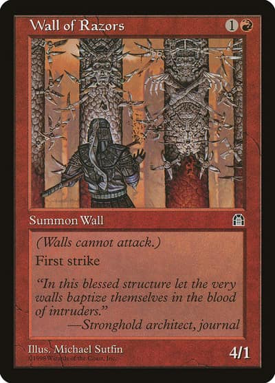 Wall of Razors 100 Stronghold Magic card