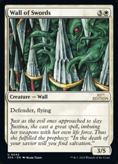 Wall of Swords 30A-42 30th Anniversary Edition Magic card