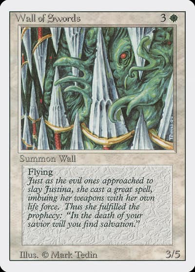 Wall of Swords 3ED-43 Revised Edition Magic card