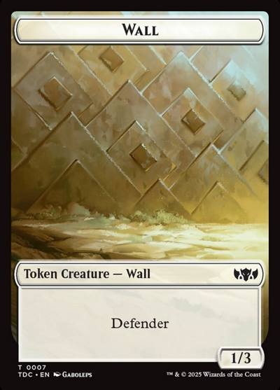 Wall TTDC-7 Tarkir: Dragonstorm Commander Tokens Magic card