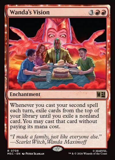 Wanda's Vision MSC-708 Marvel Super Heroes Commander Magic card