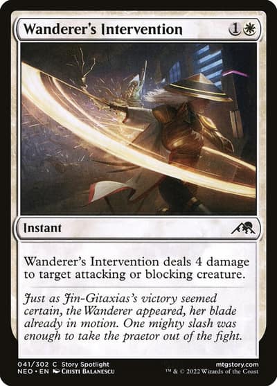 Wanderer's Intervention NEO-41 Kamigawa: Neon Dynasty Magic card