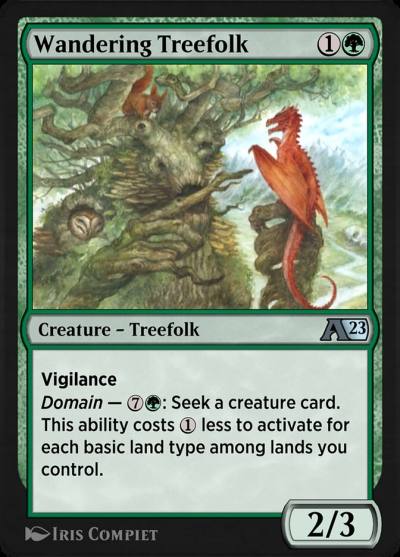 Wandering Treefolk 19 Alchemy: Dominaria Magic card