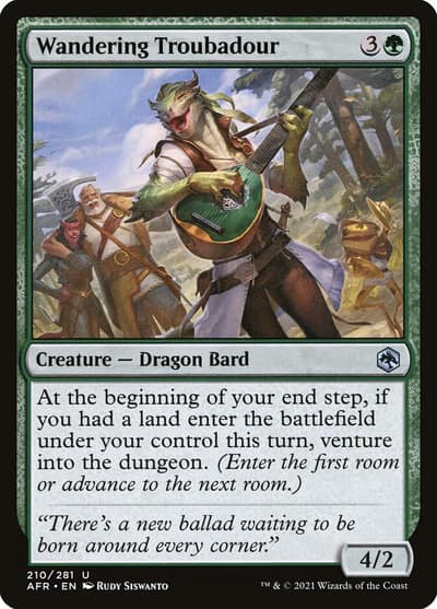 Wandering Troubadour 210 Adventures in the Forgotten Realms Magic card