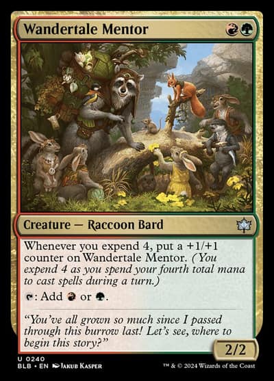 Wandertale Mentor 240 Bloomburrow Magic card