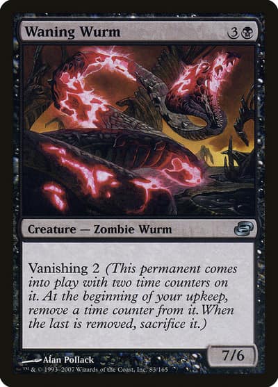 Waning Wurm 83 Planar Chaos Magic card