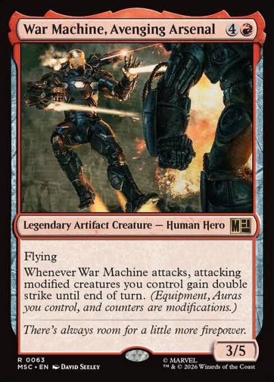 War Machine, Avenging Arsenal MSC-63 Marvel Super Heroes Commander Magic card