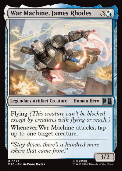 War Machine, James Rhodes MSC-572 Marvel Super Heroes Commander Magic card
