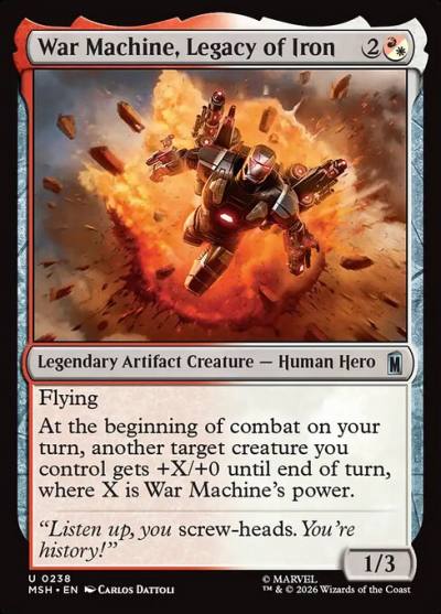 War Machine, Legacy of Iron MSH-238 Marvel Super Heroes Magic card