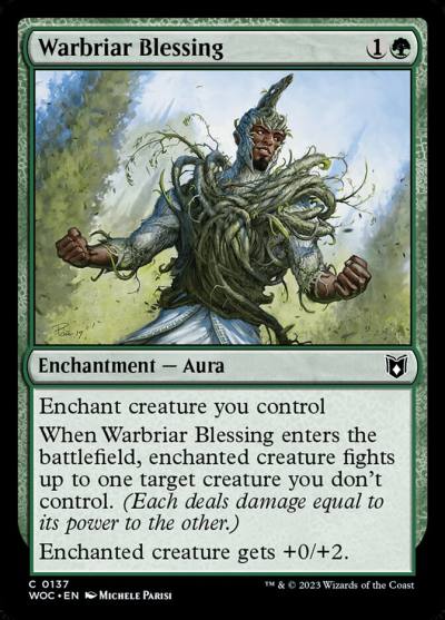 Warbriar Blessing WOC-137 Wilds of Eldraine Commander Magic card