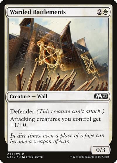 Warded Battlements 44 Core Set 2021 Magic card