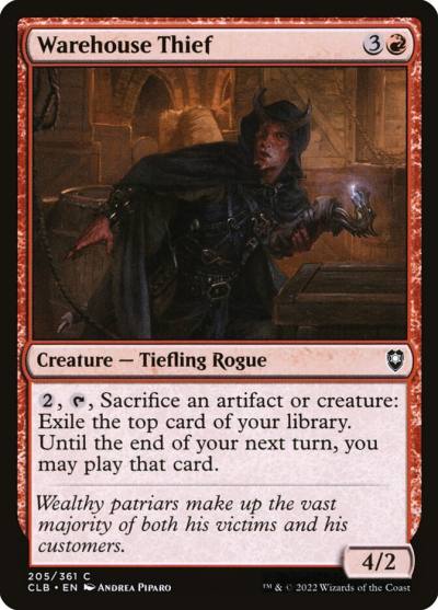 Warehouse Thief CLB-205 Commander Legends: Battle for Baldur's Gate Magic card