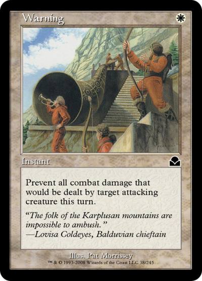 Warning ME2-38 Masters Edition II Magic card