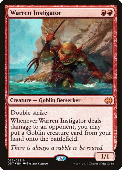 Warren Instigator DDT-32 Duel Decks: Merfolk vs. Goblins Magic card