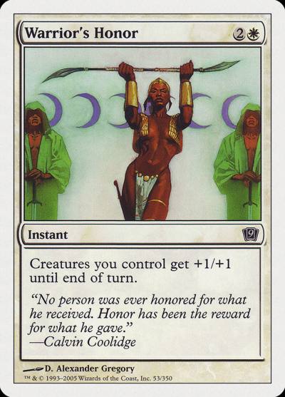 Warrior's Honor 9ED-53 Ninth Edition Magic card