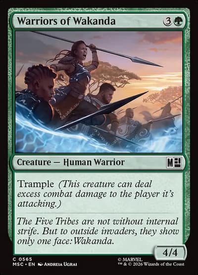 Warriors of Wakanda 565 Marvel Super Heroes Commander Magic card