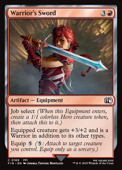 Warrior's Sword FIN-169 Final Fantasy Magic card