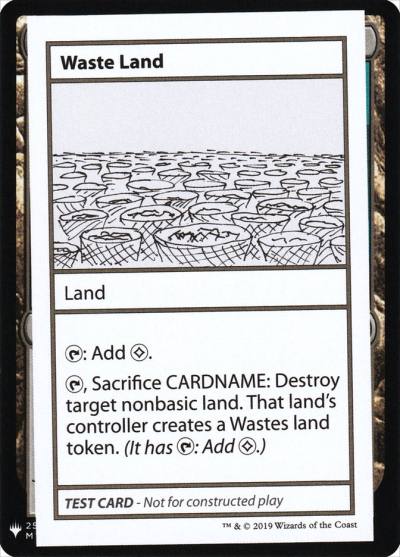 Waste Land CMB1-121 Mystery Booster Playtest Cards 2019 Magic card
