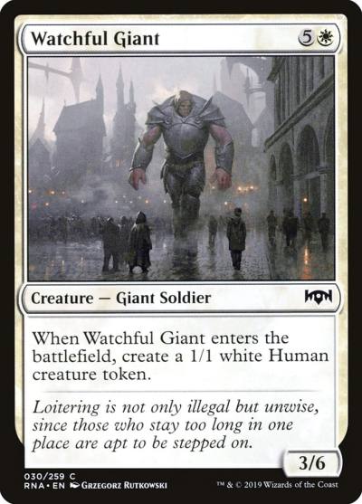 Watchful Giant RNA-30 Ravnica Allegiance Magic card