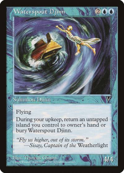 Waterspout Djinn VIS-50 Visions Magic card