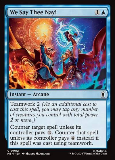 We Say Thee Nay! MSH-82 Marvel Super Heroes Magic card